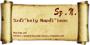 Székely Napóleon névjegykártya