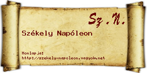 Székely Napóleon névjegykártya