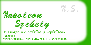 napoleon szekely business card